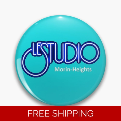 Le Studio Pin Aqua Blue Original logo White & Blue MH